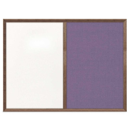 United Visual Products Enclosed Corkboard, 1 Door, 72"x36", 4" Fra, UV3425-SATIN-AMETHY UV3425-SATIN-AMETHY